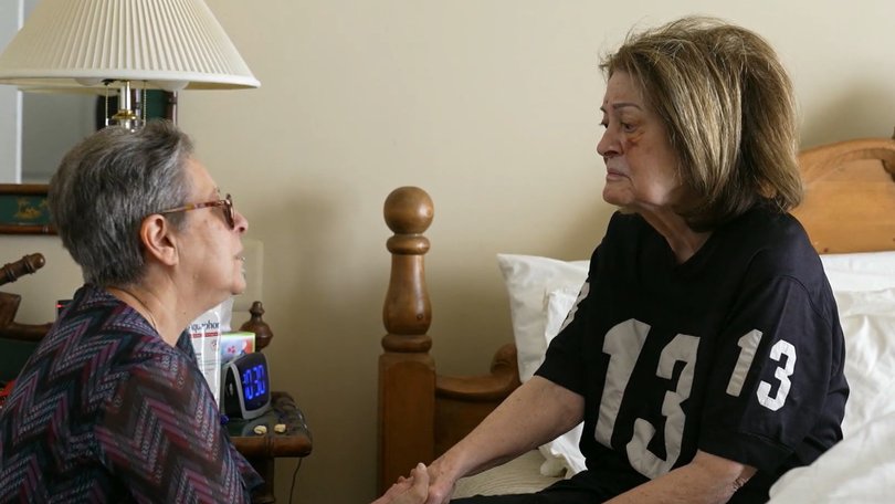 Dr Robin Plumer speaks to Ms Goodfriend before she drinks the lethal cocktail.