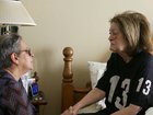 Dr Robin Plumer speaks to Ms Goodfriend before she drinks the lethal cocktail.