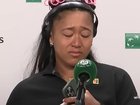 Naomi Osaka struggled after the loss to Paula Badosa.