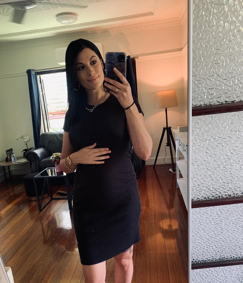 Lauren Flanigan at 16 weeks pregnant. 