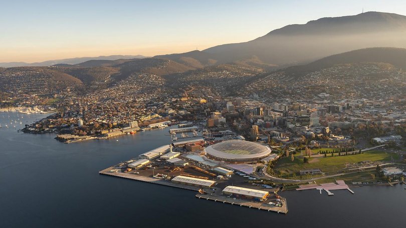 Tasmania's new stadium is now slated to cost $945 million, well up from previous estimates. (HANDOUT/TASMANIAN GOVERNMENT)