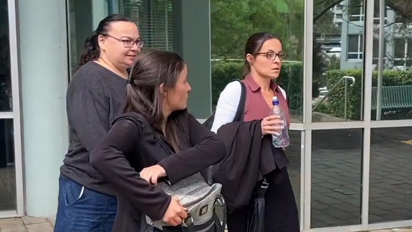 Rebecca Mossman Riley (right) stabbed her ex-boyfriend and his new lover outside a leagues club.