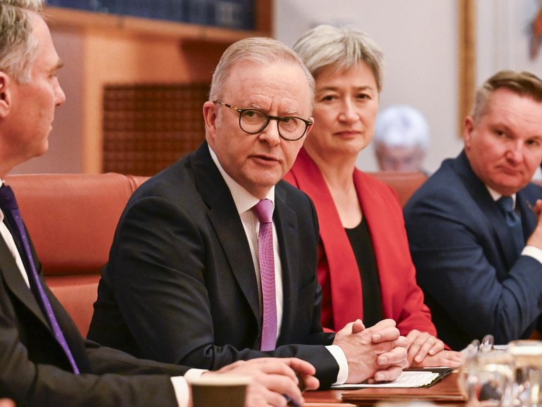 Prime Minister Anthony Albanese has criticised Israel for restricting the flow of aid. NewsWire / Martin Ollman