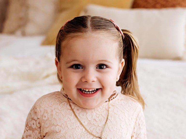 Sophia, 3, had a "huge" heart".