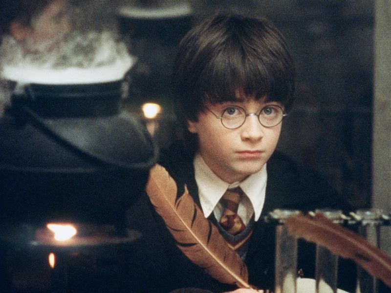 Daniel Radcliffe in the 2001 movie Harry Potter and the Philosopher’s Stone.