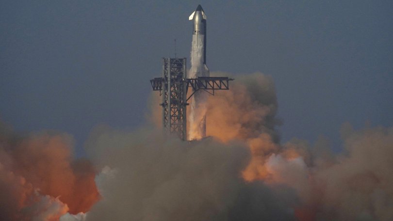SpaceX's mega rocket Starship makes a test flight from Starbase, Texas, Tuesday, May 27, 2025.