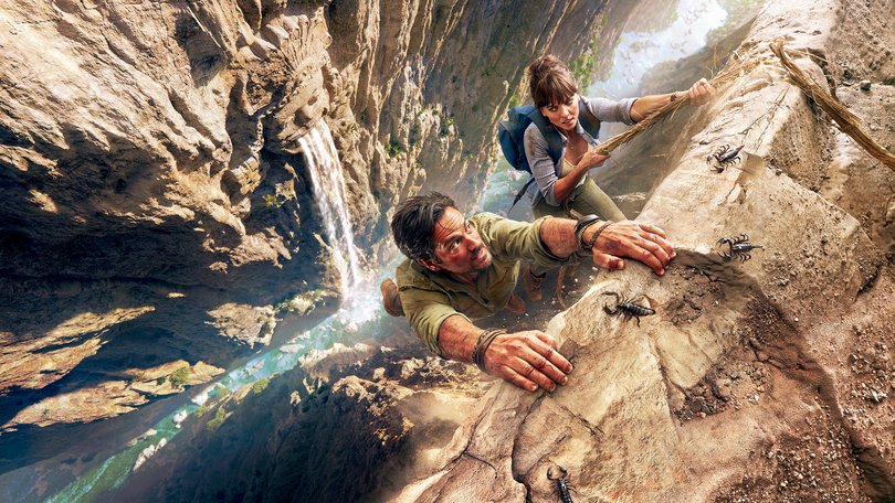 Michael Landes and Ophelia Lovibond in Hooten & the Lady.
