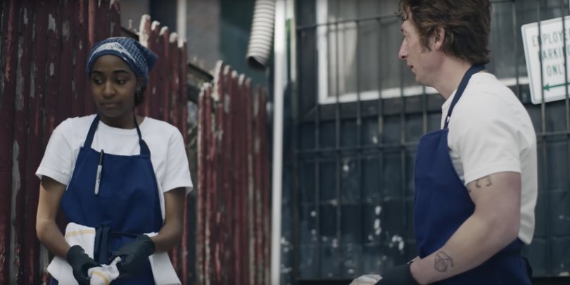 Ayo Edebiri and Jeremy Allen White in The Bear season four.