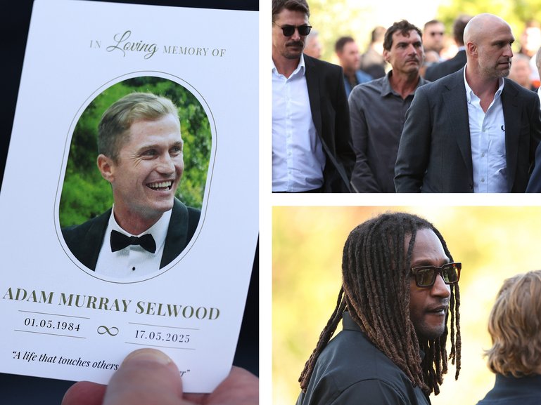 Chris Judd, Daniel Kerr, David Wirrpanda and Nic Naitanui were among those at Adam Selwood's memorial service.