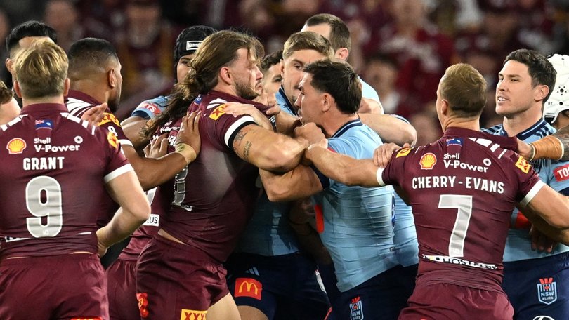 Pat Carrigan sparked the first scuffle of the night.