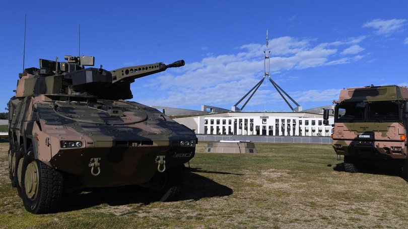 Australia's current spending on defence is inadequate, a strategic policy think tank's report says. (Lukas Coch/AAP PHOTOS)