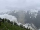 A huge chunk of a glacier in the Swiss Alps broke off on Wednesday, causing a deluge of rock, mud, and ice to bury a mountain village.