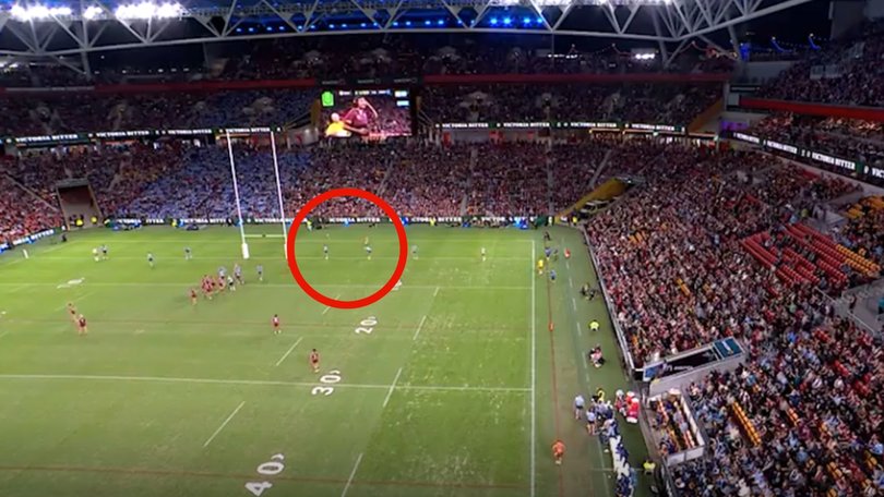 New spider-cam footage shows when Eddie Farah kicked the ball away.