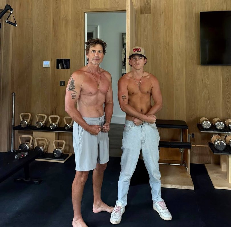 Iconic Hollywood star Rob Lowe, 61, has sent fans into meltdown over shirtless selfie with lookalike son Johnny, 29, on Instagram.