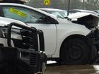 Two teens have been injured in a crash at a Townsville high school.