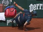 Alex De Minaur has been sent crashing out of the French Open by Alexander Bublik. (AP PHOTO)