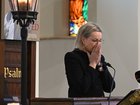 Australian Opposition Leader Sussan Ley delivers the eulogy at the funeral of her late mother Angela Braybrooks at St Matthew's Church in Albury, New South Wales.
