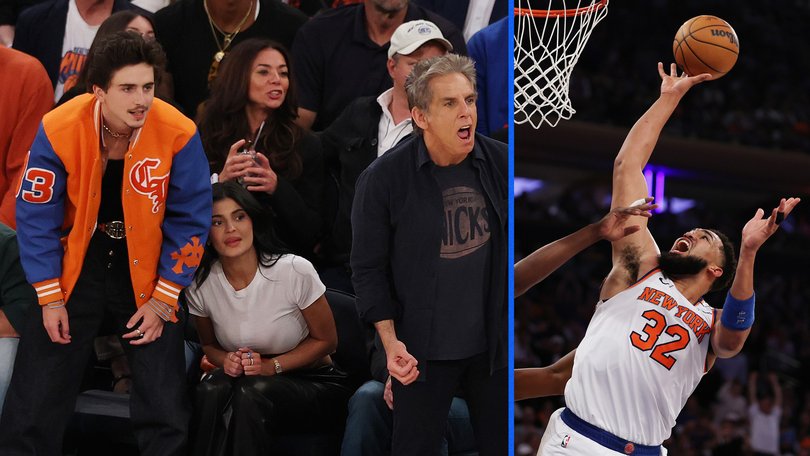 Timothée Chalamet, Kylie Jenner and Ben Stiller were on hand as Karl-Anthony Towns helped the Knicks keep the Eastern Conference Finals alive.
