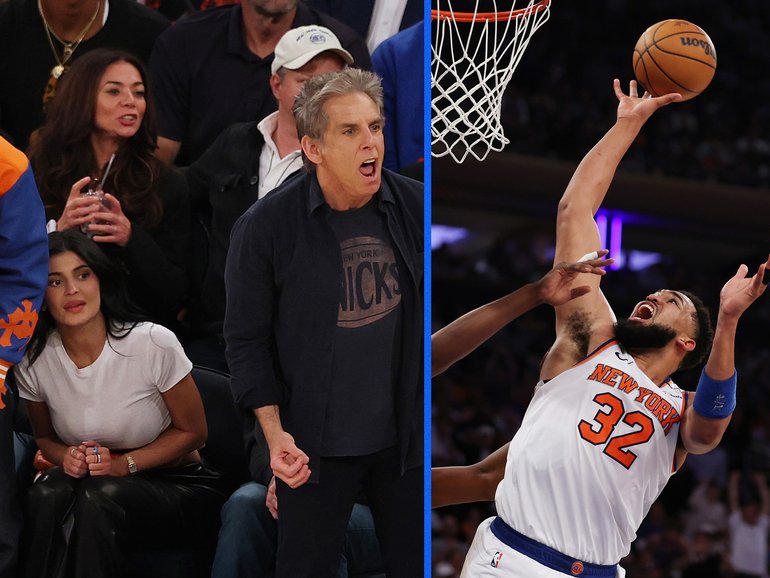 Timothée Chalamet, Kylie Jenner and Ben Stiller were on hand as Karl-Anthony Towns helped the Knicks keep the Eastern Conference Finals alive.