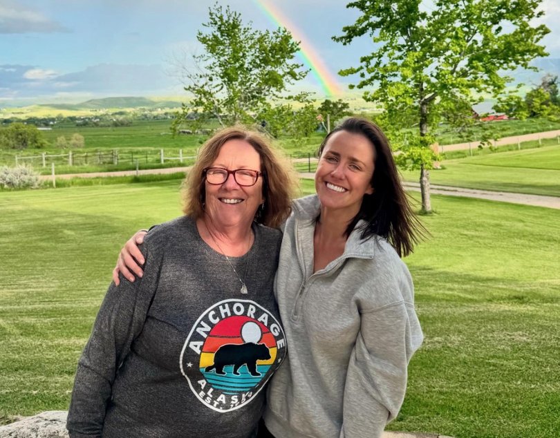 Julie Fitzsimons, pictured with daughter Kate Gladdin, is being remembered as a ‘source of strength and joy’.