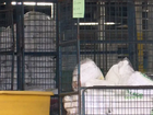 Linens outside Alsco Uniforms in Shreveport, Louisiana.