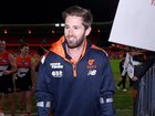 Callan Ward is back with his family in Melbourne after suffering an ACL injury on Saturday.