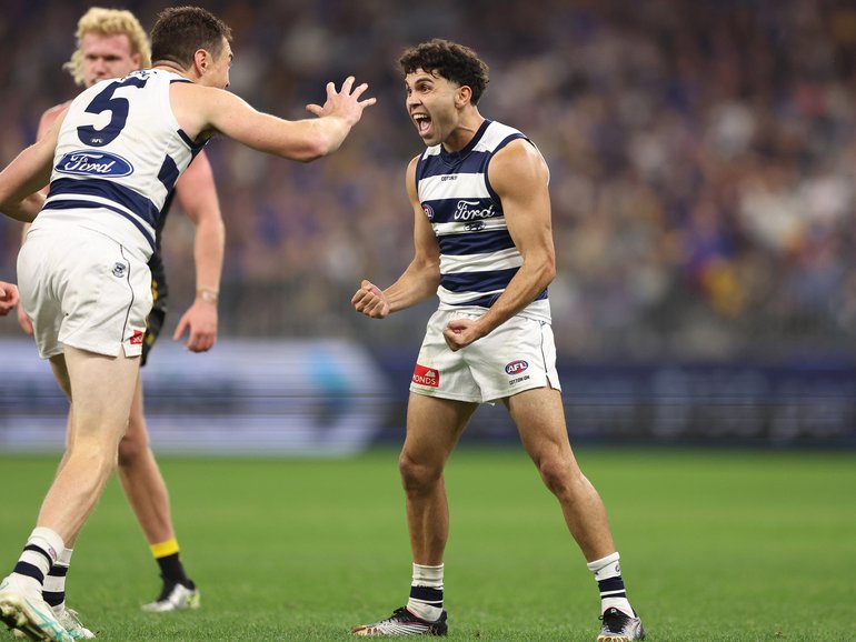 Geelong beat the Eagles.
