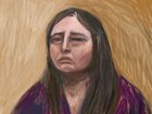 A court sketch taken on Monday as Ms Patterson gave evidence. 