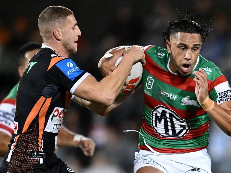 If given the chance again, Souths prop Keaon Koloamatangi is ready to rip in for NSW. (Dan Himbrechts/AAP PHOTOS)
