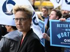 ACTU Secretary Sally McManus is calling for a 4.5 per cent pay rise for nearly 3 million workers. (Dean Lewins/AAP PHOTOS)