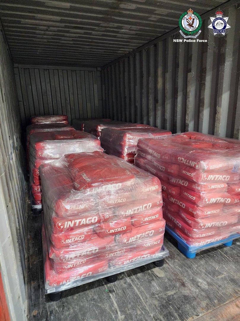 MAST investigators discovered the man was planning to import cocaine concealed in cement bags.