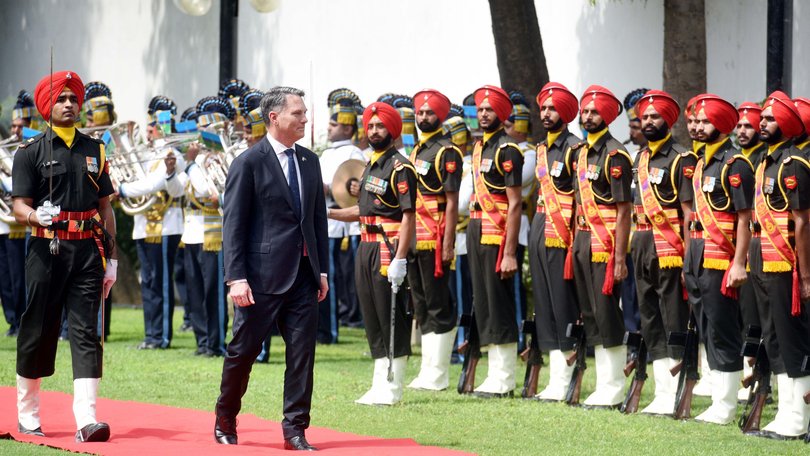  Defence Minister Richard Marles on a previous visit.  