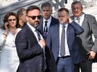 ISTANBUL, TURKEY - JUNE 2: Head of the Russian delegation and Kremlin aide, Vladimir Medinsky (2nd R) leaves after the second round of Ukraine-Russia peace talks at Ciragan Palace on June 2, 2025 at  in Istanbul, Turkey.