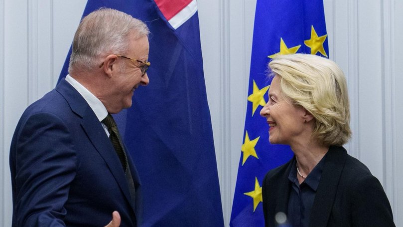 With US President Donald Trump’s tariff threats reshaping global trade, Australia and the European Union are intensifying efforts to finalise a free trade agreement. NewsWire / Handout