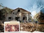 The devastation of Kibbutz Be’eri after October 7 and, inset, the Holy Church of the Sepulchre in Jerusalem.