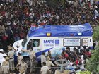Tragedy has struck after a crowd surge outside Bengaluru’s Chinnaswamy Stadium left 11 dead and dozens injured as fans celebrated Royal Challengers’ first IPL title. (AP PHOTO)