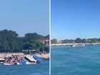 A tourist boat carrying 89 people, including 77 foreigners, has capsized off Nusa Lembongan in Bali after being hit by a big wave.