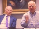 Administrative committee members Richard Alston, left, and Alan Stockdale as they appeared in the NSW Liberal Women’s Council online meeting on Tuesday night. 