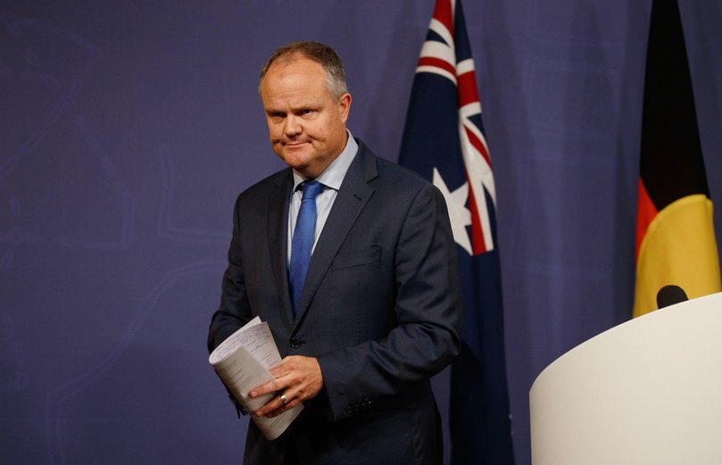 SYDNEY, AUSTRALIA - NewsWire Photos JUNE 4, 2025. Deputy Leader of the Opposition Ted O'Brien during a press conference on Wednesday. Picture: NewsWire / Nikki Short Picture: Nikki Short NewsWire