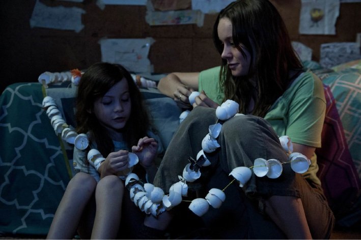 A young Jacob Tremblay with Brie Larson in Room.