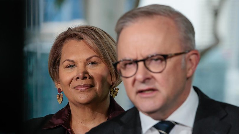 Dorinda Cox announced her move to Labor alongside Anthony Albanese at a press conference in Perth.