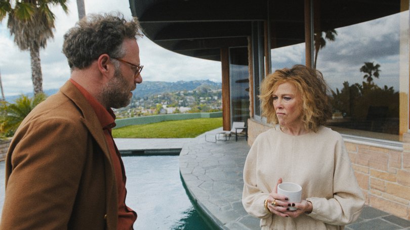 Seth Rogen and Catherine O'Hara in The Studio, now streaming on Apple TV+.
