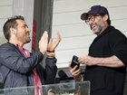 Ryan Reynolds and Hugh Jackman at a Wrexham game.
