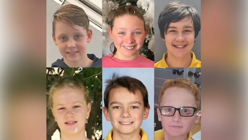 Chace Harrison, 11, Jalailah Jayne-Maree Jones, 12, Zane Mellor, 12, Addison Stewart, 11, Jye Sheehan, 12, and Peter Dodt, 12, died after the incident at Hillcrest Primary School