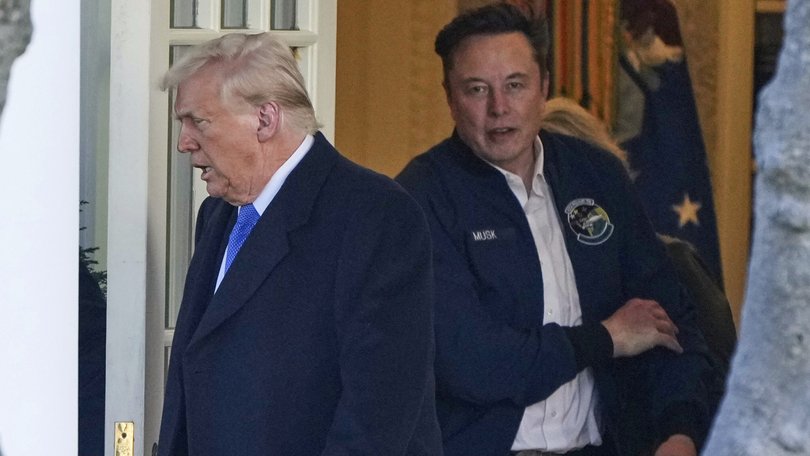 President Donald Trump, left, and Elon Musk in happier times.