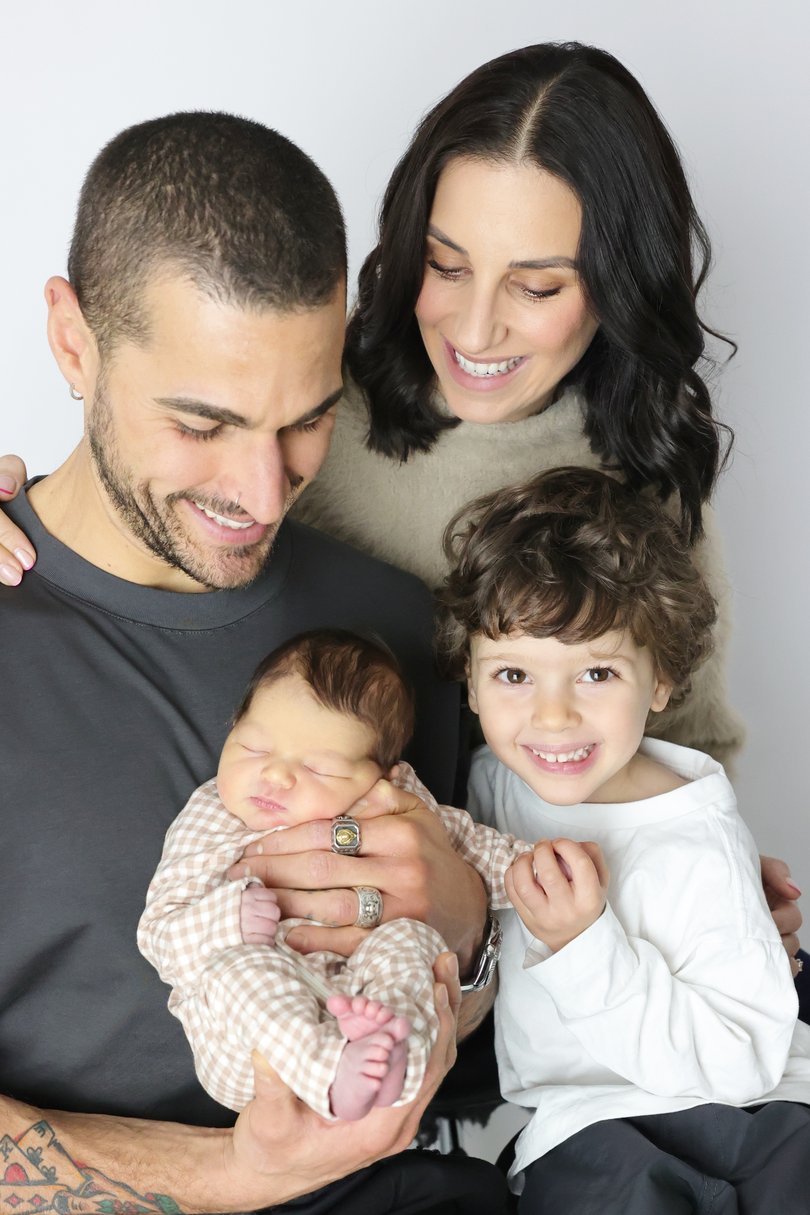 Melina said the couple feel so “lucky and grateful” to have Clover in their arms and are excited to now be a family of four.