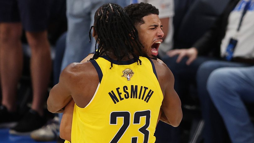 Tyrese Haliburton hit the match-winning shot for the Pacers in the first game of the NBA playoffs.