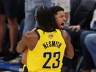 Tyrese Haliburton hit the match-winning shot for the Pacers in the first game of the NBA playoffs.