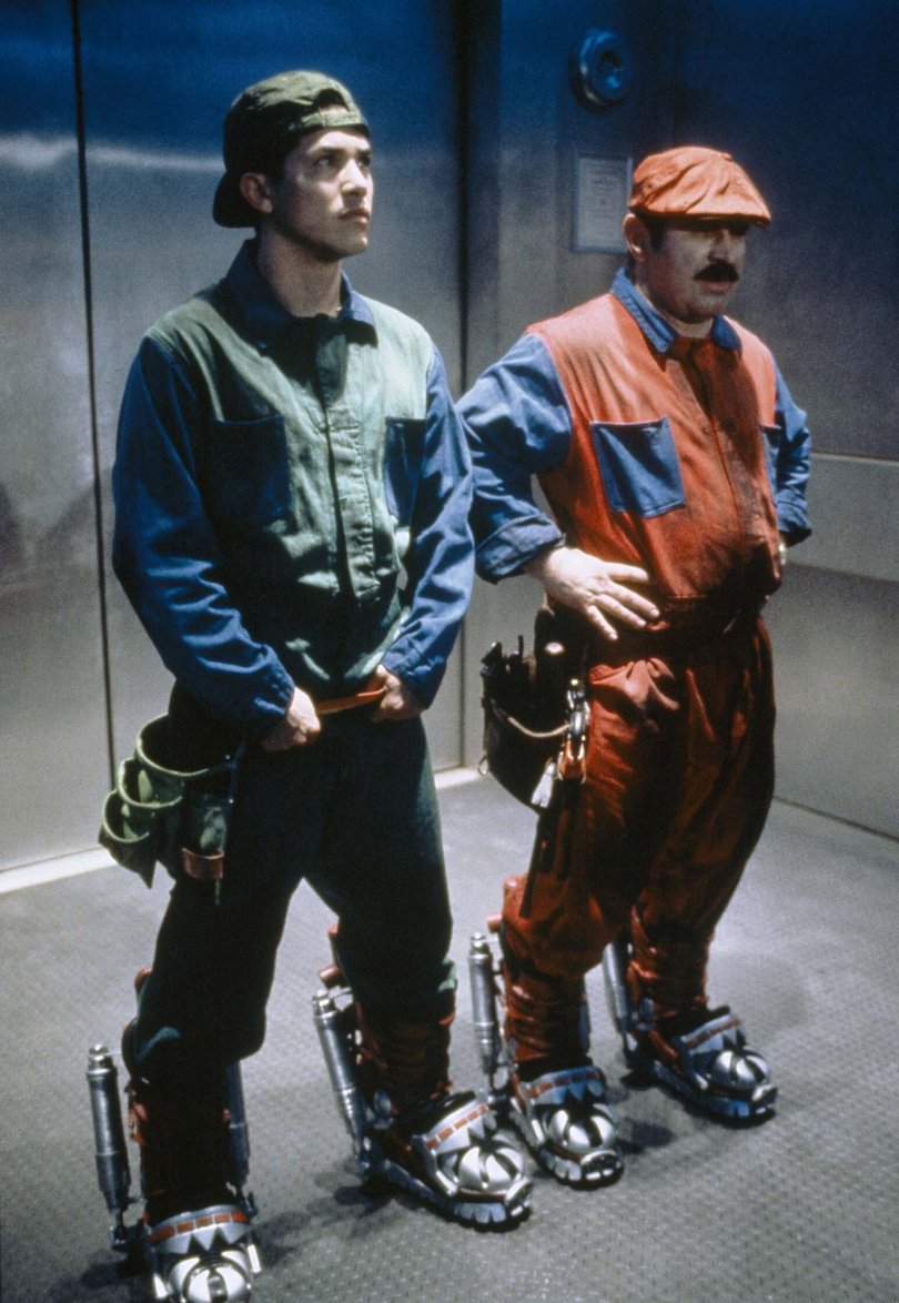 The 1993 Super Mario Bros movie starring John Leguizamo and Bob Hoskins.