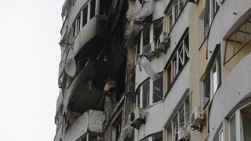 An early morning drone attack on Kyiv killed four and injured scores more, authorities say. (EPA PHOTO)